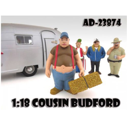 Figure - Cousin Budford Trailer Park For 1:18 Diecast Model Cars - American Diorama - Modalova