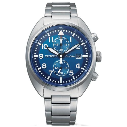 Men's Watch - Chronograph Blue Dial Stainless Steel Bracelet / CA7040-85L - Citizen - Modalova