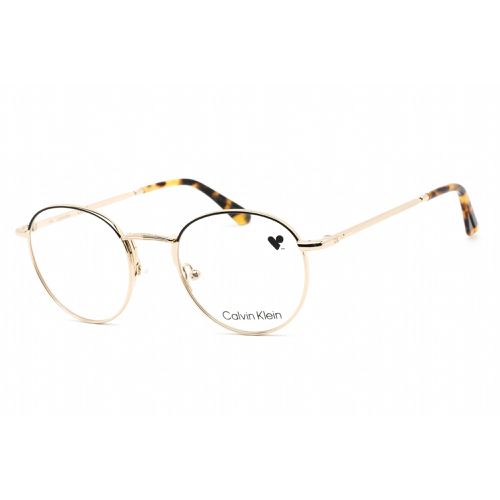 Men's Eyeglasses - Clear Lens Black Metal Round Shape Frame / CK21123 001 - Calvin Klein - Modalova