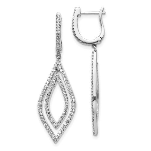 K White Gold Diamond Teardrop Hinged Dangle Earrings - Jewelry - Modalova