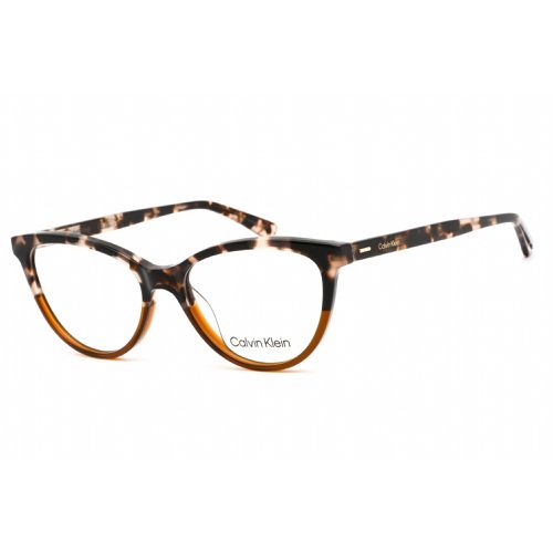 Women's Eyeglasses - Sand Tortoise Plastic Cat Eye Frame / CK21519 281 - Calvin Klein - Modalova