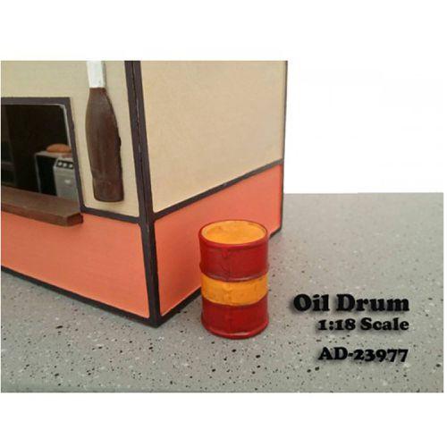 Oil Drum Accessory - Resin for 1/18 Scale Models, Set of 2 Pieces - American Diorama - Modalova