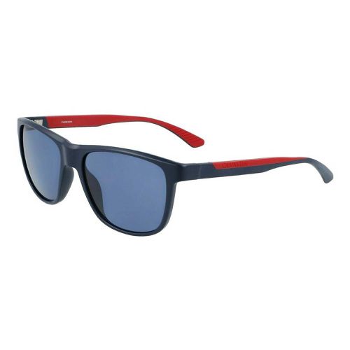 Men's Sunglasses - Matte Navy Plastic Frame Blue Lens / CK21509S 410 - Calvin Klein - Modalova