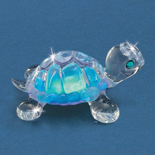 Blue Turtle Glass Figurine - Jewelry - Modalova