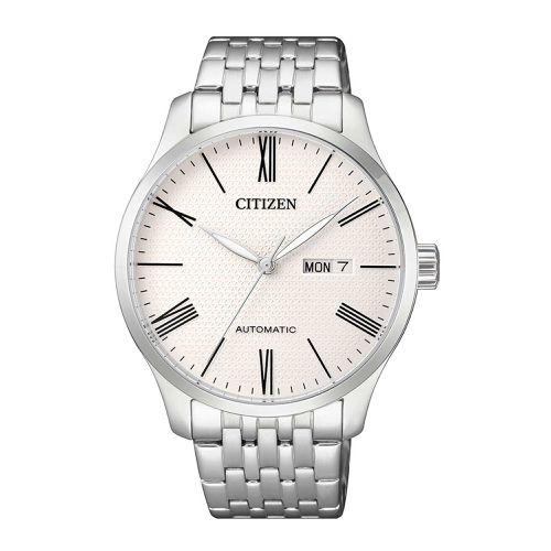 Men's Watch - Automatic White Dial Bracelet Day and Date Display / NH8350-59A - Citizen - Modalova