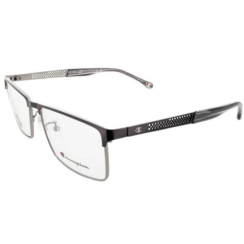 Men's Eyeglasses - Demo Lens Gunmetal Rectangular Metal Frame / CU1022UF C01 - Champion - Modalova