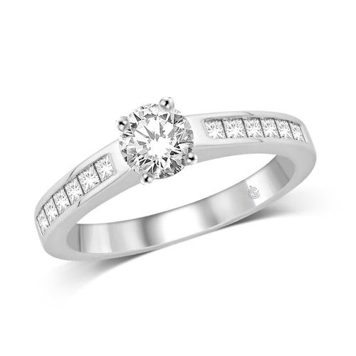 K White Gold 2/5 Ct.Tw Diamond Engagement Ring - Star Significance - Modalova