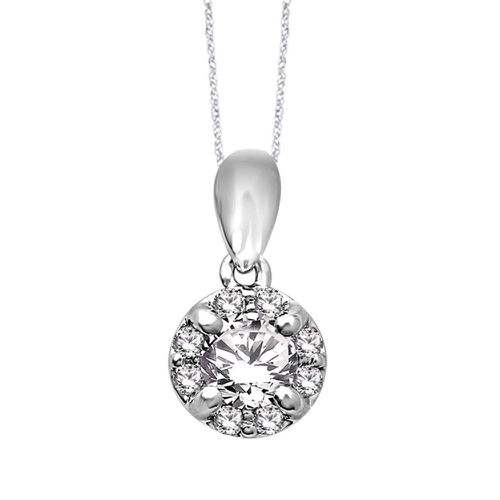 K White Gold 1/20 Ct.Tw.Diamond Fashion Pendant - Star Significance - Modalova
