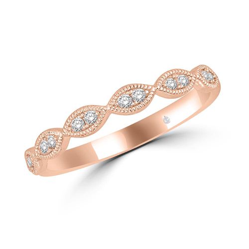 K Rose Gold 1/10 Ct.Tw. Diamond Stackable Band - Star Significance - Modalova