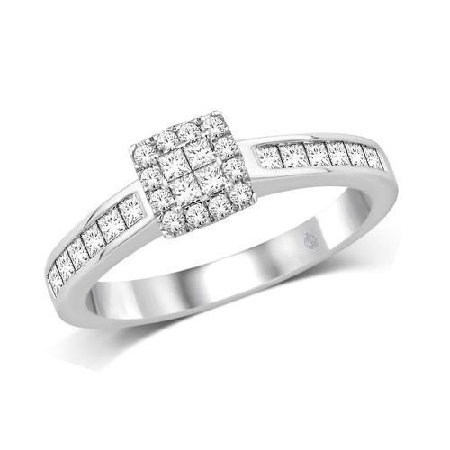 K White Gold 4/5 Ct.Tw Diamond Engagement Ring - Star Significance - Modalova