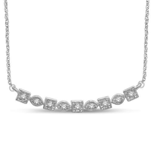 K White Gold 1/10 Ct.Tw. Diamond Stackable Necklace - Star Significance - Modalova
