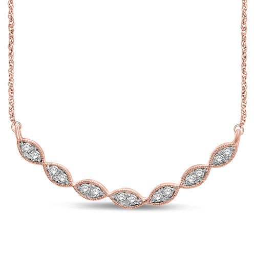 K Rose Gold 1/6 Ct.Tw. Diamond Stackable Necklace - Star Significance - Modalova