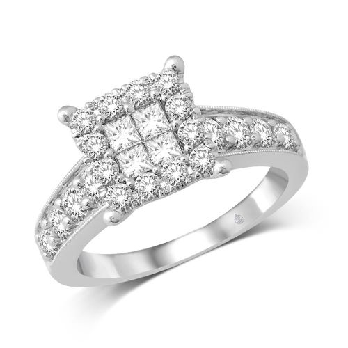 K White Gold 1 1/3 Ct.Tw Diamond Engagement Ring - Star Significance - Modalova