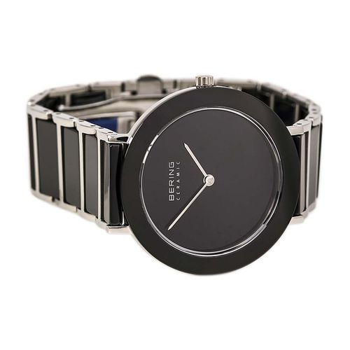 Women's Ceramic Black Dial Black Ceramic & Steel Bracelet Watch - Bering - Modalova