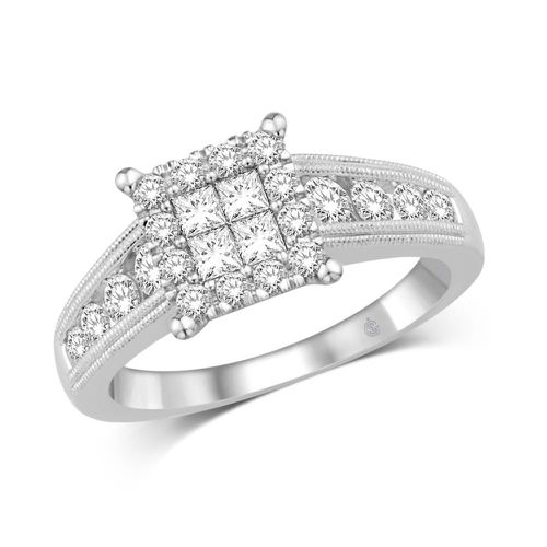 K White Gold 1 1/4 Ct.Tw Diamond Engagement Ring - Star Significance - Modalova