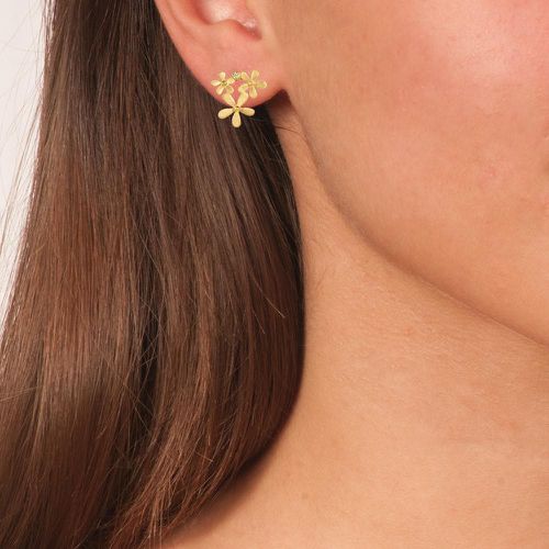 Handmade Gold Plated Stud Earrings - Miliarakis - Modalova