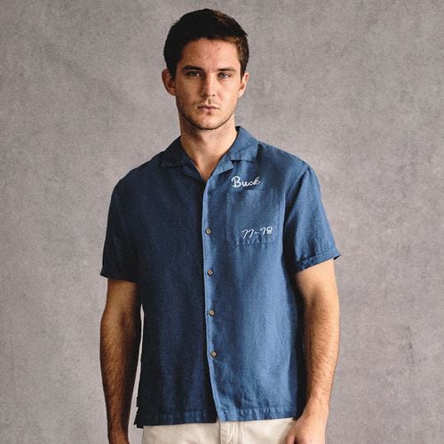Men's Resort Short Sleeve Shirt Navy / Lauren Navy - Size: M - Superdry - Modalova