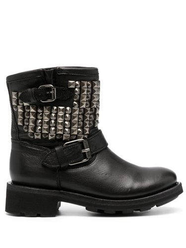Tennesse Studded Leather Ankle Boots - Ash - Modalova
