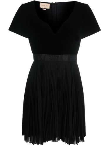 GUCCI - Logo Pleated Mini Dress - Gucci - Modalova