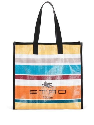 ETRO - Nylon Striped Tote Bag - Etro - Modalova
