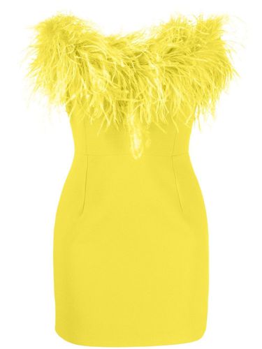 Feathers Detail Short Dress - The New Arrivals by Ilkyaz Ozel - Modalova