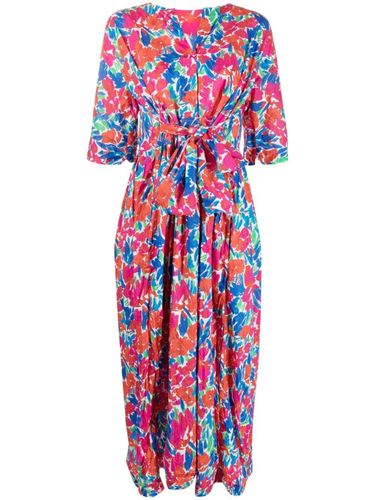 Printed Cotton Midi Dress - Daniela Gregis - Modalova
