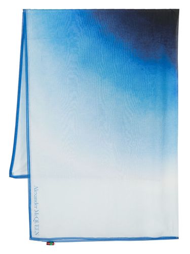 Printed Silk Blend Cotton Scarf - Alexander McQueen - Modalova