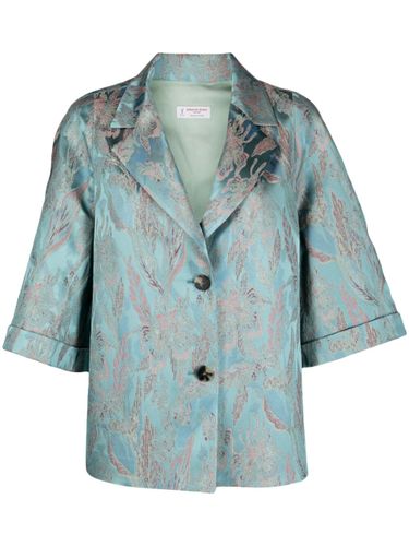 Floral Print Jacquard Caban - Alberto Biani - Modalova