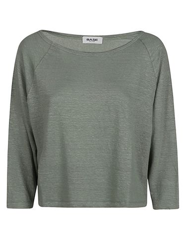 BASE - Linen Boat-neck Sweater - Base - Modalova