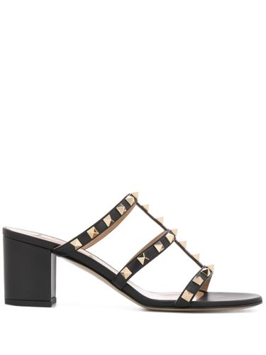 Rockstud Leather Heel Sandals - Valentino Garavani - Modalova
