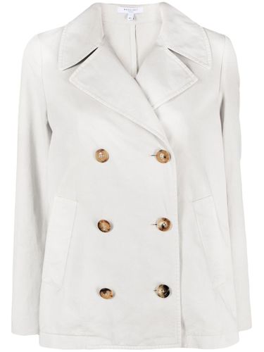 Double-breasted Cotton And Linen Blend Coat - Boglioli - Modalova