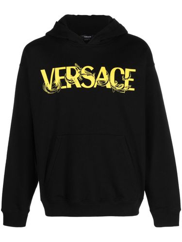VERSACE - Logo Fleece Hoodie - Versace - Modalova