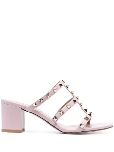 Rockstud Leather Heel Sandals - Valentino Garavani - Modalova