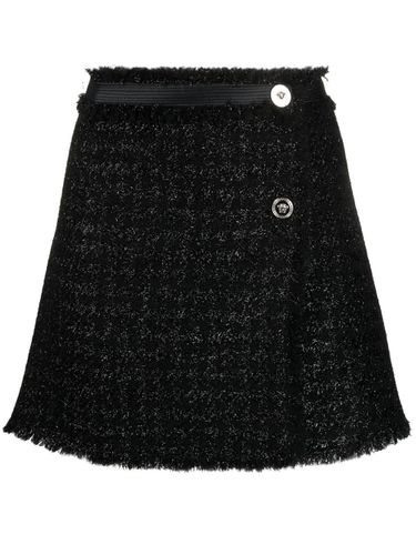 Vichy Tweed Wrap Mini Skirt - Versace - Modalova