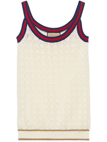 GUCCI - Web Motif Cotton Top - Gucci - Modalova