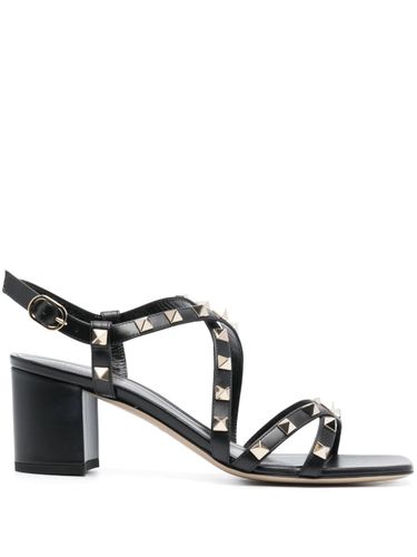 Rockstud Leather Heel Sandals - Valentino Garavani - Modalova