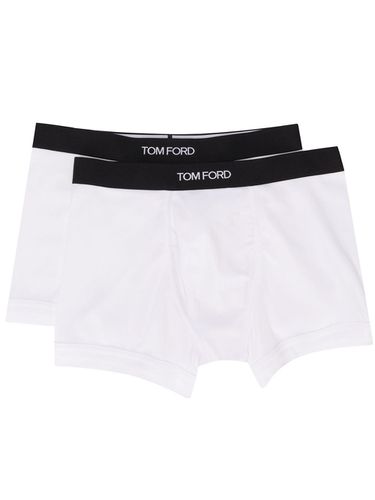TOM FORD - Logo Cotton Boxer Briefs - Tom Ford - Modalova