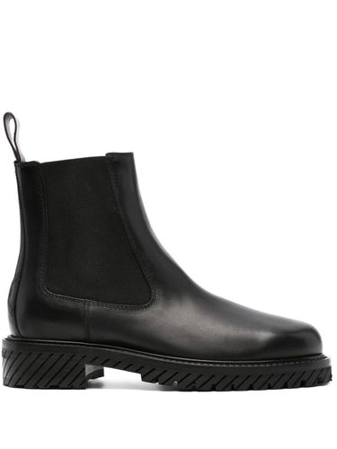 Combat Leather Ankle Boots - Off-White - Modalova