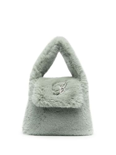 Logo Faux Fur Top-handle Bag - Blumarine - Modalova