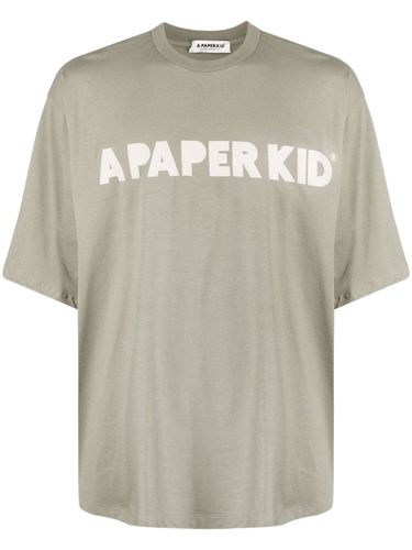A PAPER KID - Logo Cotton T-shirt - A Paper Kid - Modalova