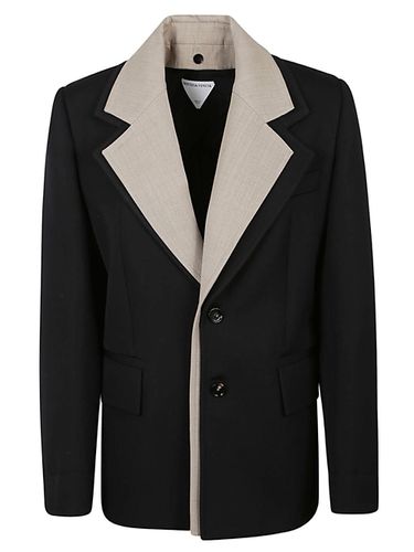 Contrasting Collar Wool Jacket - Bottega Veneta - Modalova