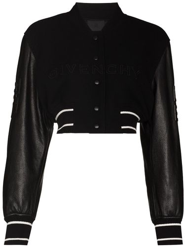 Wool Adn Leather Bomber Jacket - Givenchy - Modalova