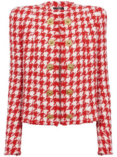 BALMAIN - Houndstooth Tweed Jacket - Balmain - Modalova