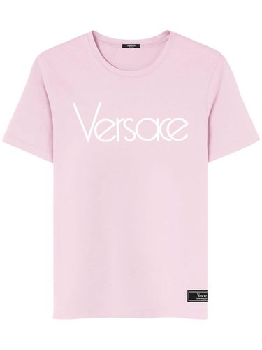 VERSACE - Logo Cotton T-shirt - Versace - Modalova