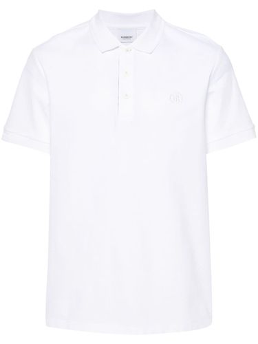 BURBERRY - Logo Cotton Polo Shirt - Burberry - Modalova