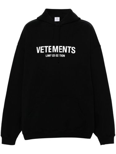 Logo Cotton Blend Hoodie - VETEMENTS - Modalova