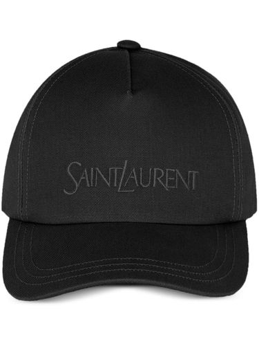 Embroidered Logo Cotton Cap - Saint Laurent - Modalova