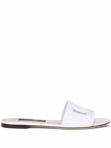 Dg Logo Leather Slides - Dolce & Gabbana - Modalova