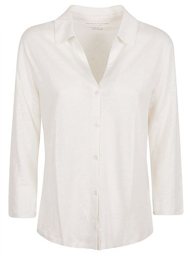 MAJESTIC - 3/4 Sleeve Linen Shirt - Majestic - Modalova