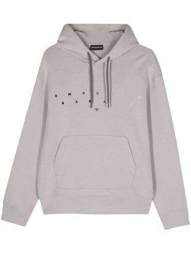 EMPORIO ARMANI - Logo Cotton Hoodie - Emporio Armani - Modalova